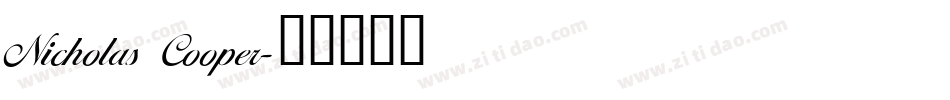Nicholas Cooper字体转换